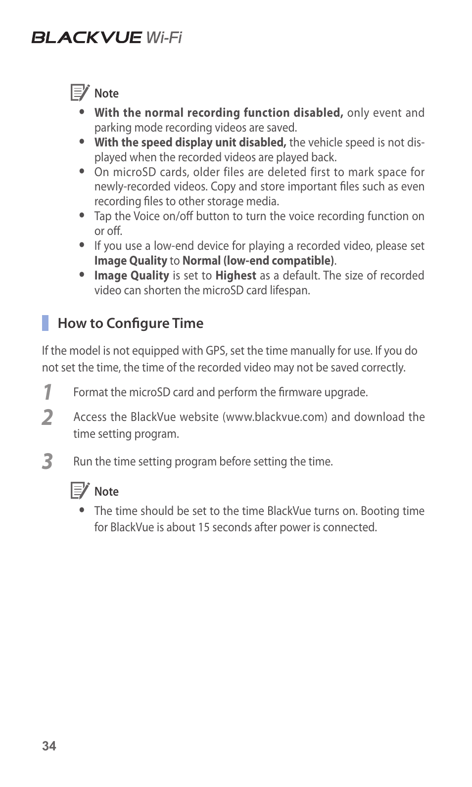BlackVue DR600GW-HD V.1.01 User Manual | Page 34 / 47
