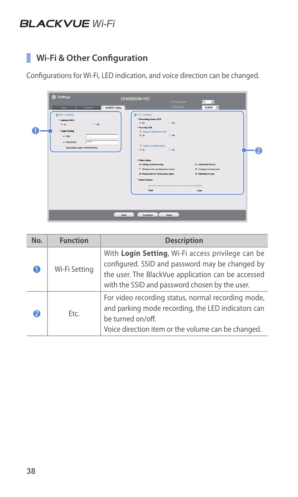 BlackVue DR600GW-HD V.1.01 User Manual | Page 38 / 47