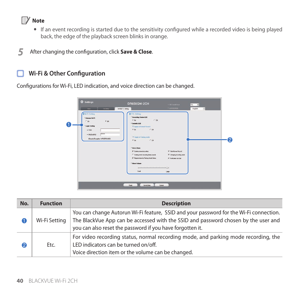 BlackVue DR650GW-2CH V.1.00 User Manual | Page 40 / 49