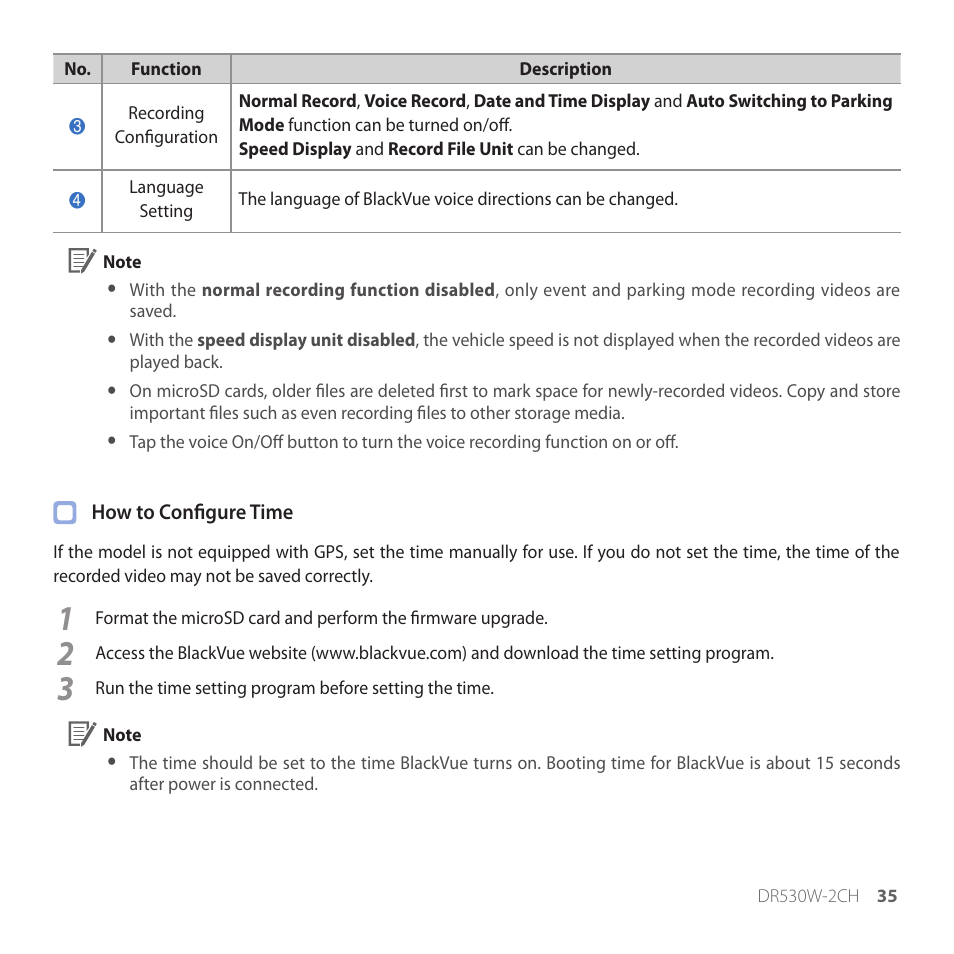 BlackVue DR530W-2CH V3.01 User Manual | Page 35 / 48