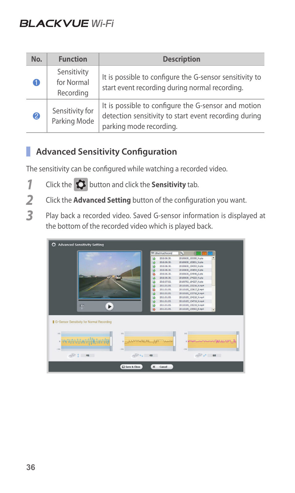 BlackVue DR500GW-HD V.5.01 User Manual | Page 36 / 46