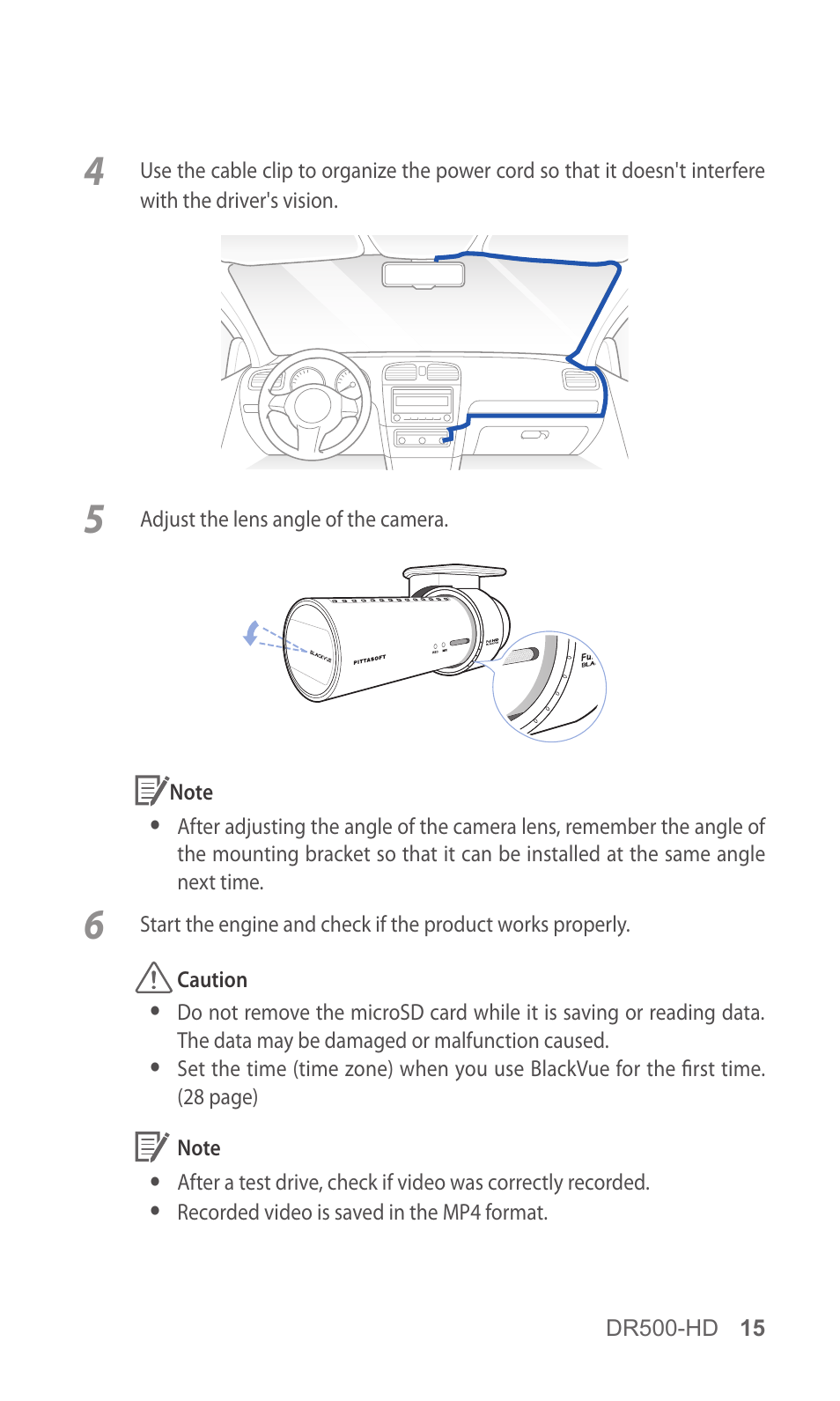 BlackVue DR500-HD V2.00 User Manual | Page 16 / 44