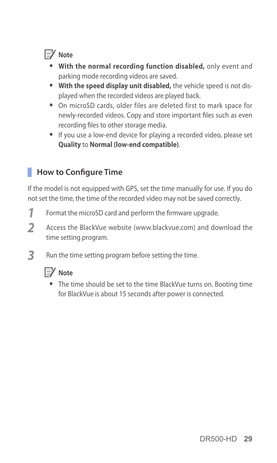 BlackVue DR500-HD V2.00 User Manual | Page 30 / 44