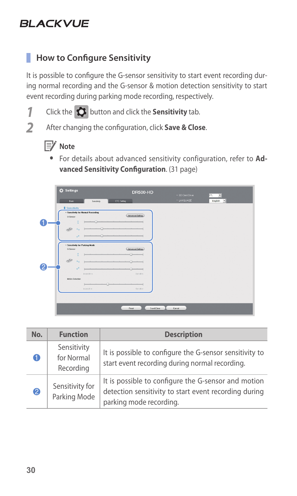 BlackVue DR500-HD V2.00 User Manual | Page 31 / 44