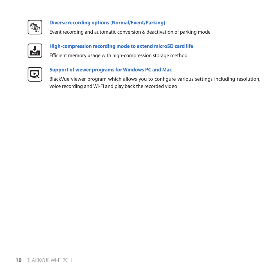 BlackVue DR550GW-2CH V2.03 User Manual | Page 10 / 52