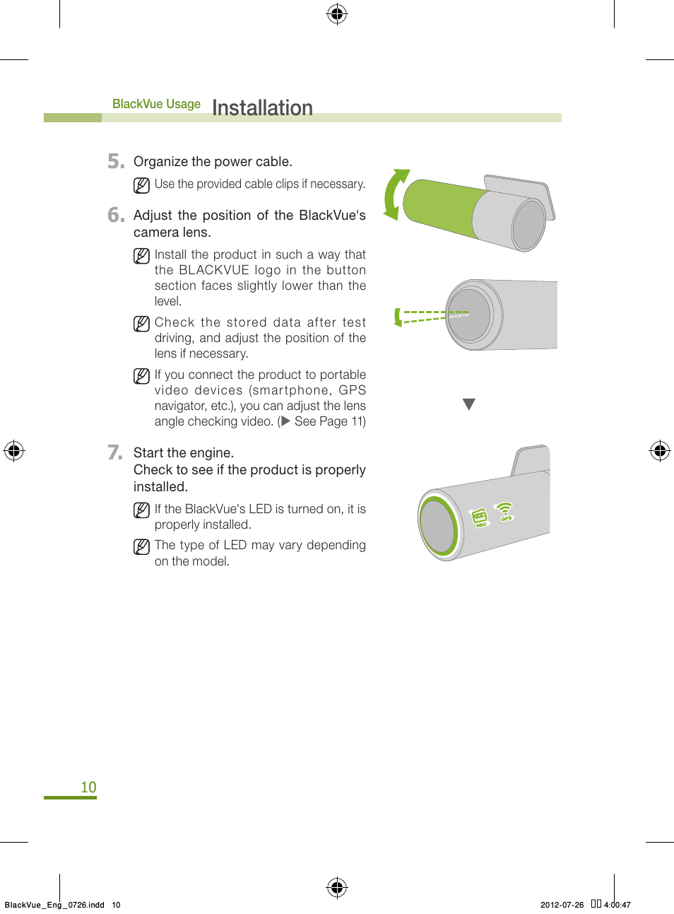Installation | BlackVue Integrated V.2.00 User Manual | Page 12 / 44