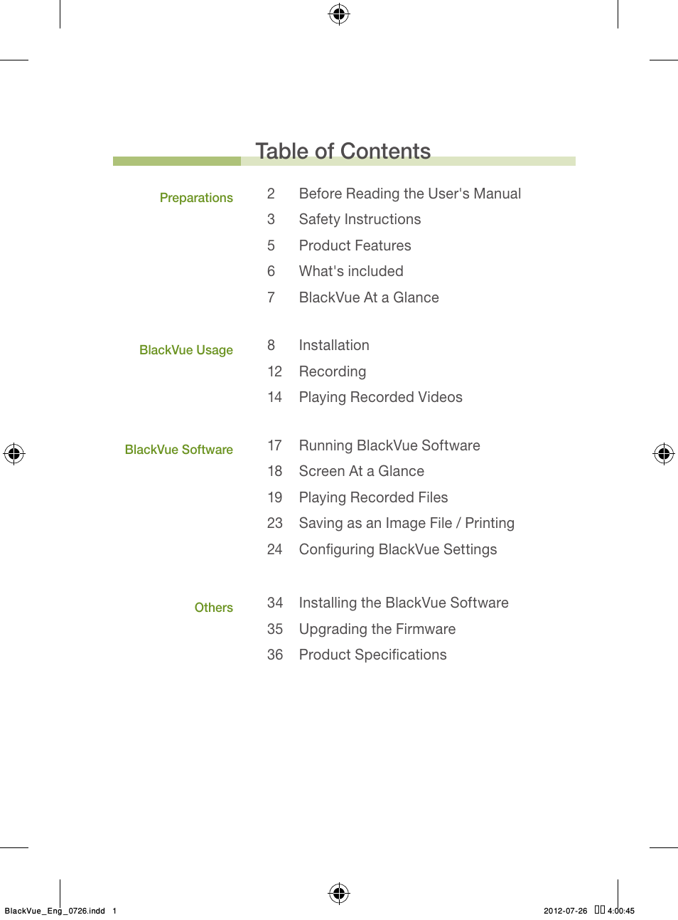 BlackVue Integrated V.2.00 User Manual | Page 3 / 44