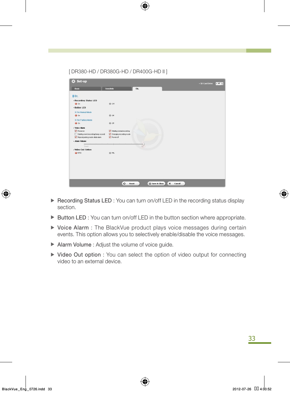 BlackVue Integrated V.2.00 User Manual | Page 35 / 44