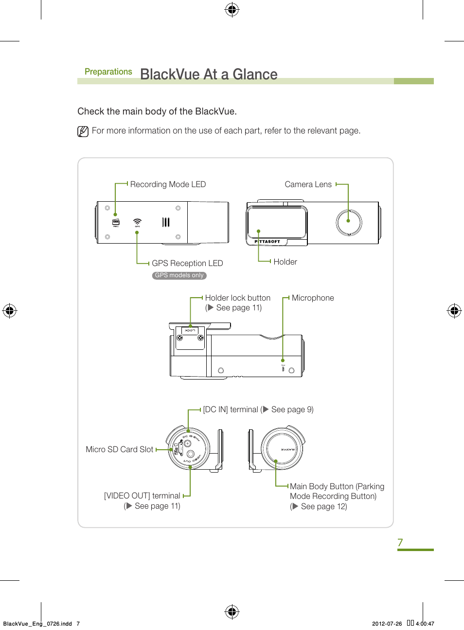 Blackvue at a glance | BlackVue Integrated V.2.00 User Manual | Page 9 / 44