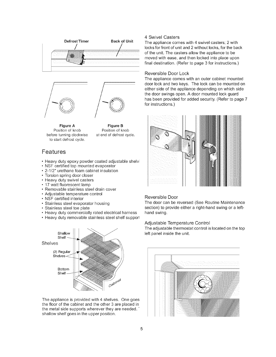 Features | Arctic Air Refrigerator User Manual | Page 5 / 13