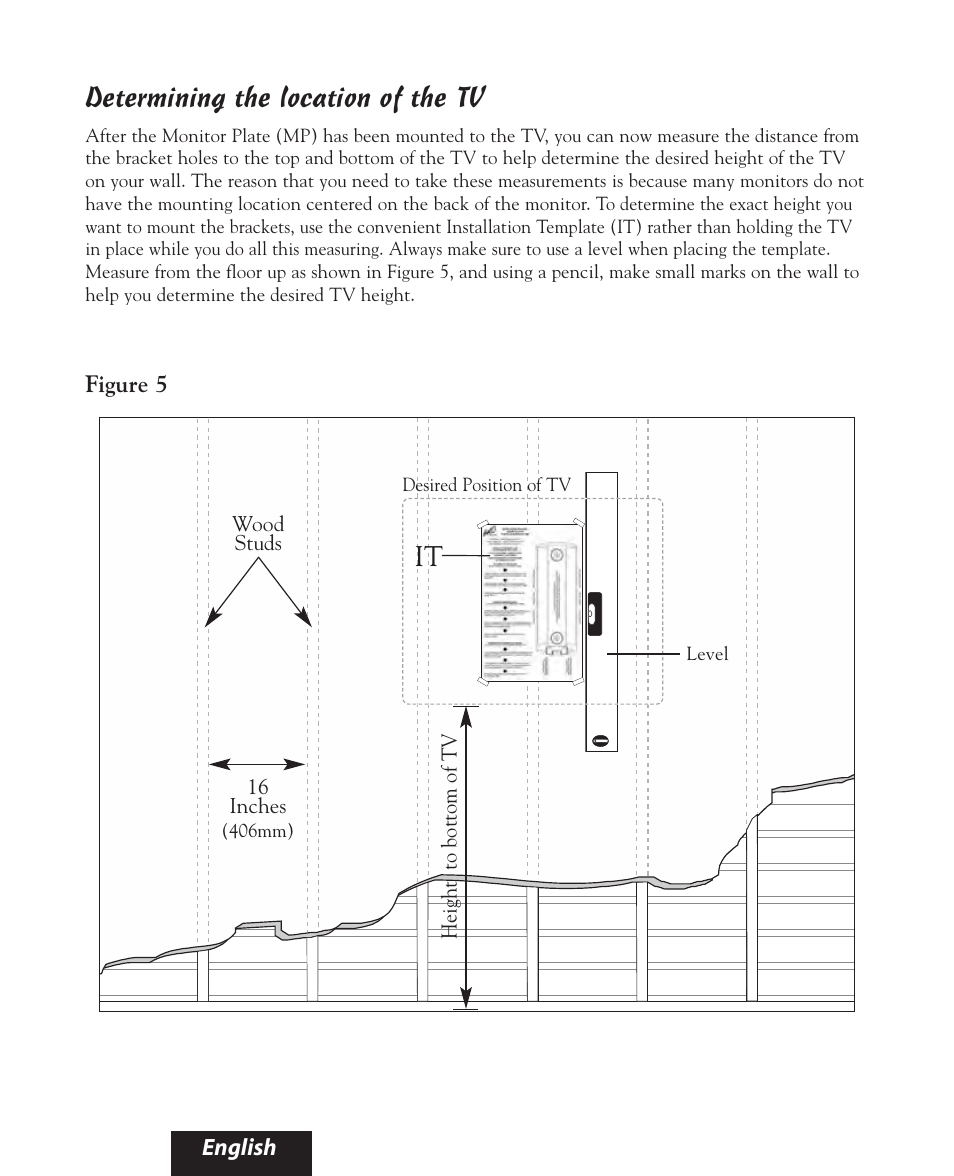 Determining the location of the tv | Bell'O 8160 User Manual | Page 10 / 21