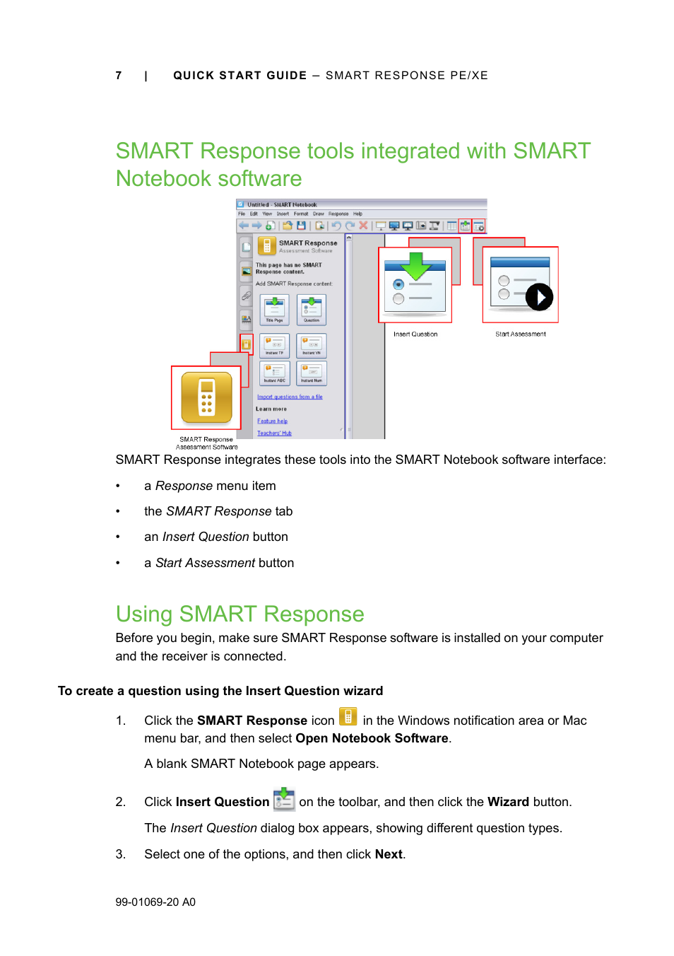 Using smart response | Smart Technologies SMART Response PE/XE User Manual | Page 7 / 12