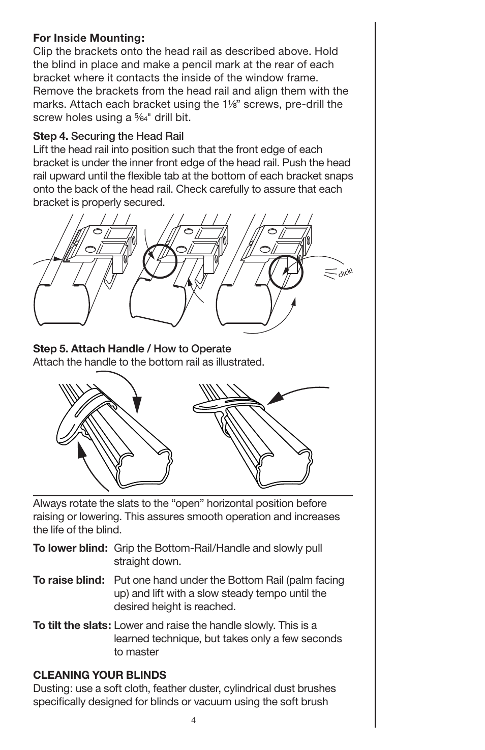 Blinds Chalet Elite Cordless 1 Mini Blinds User Manual | Page 4 / 6