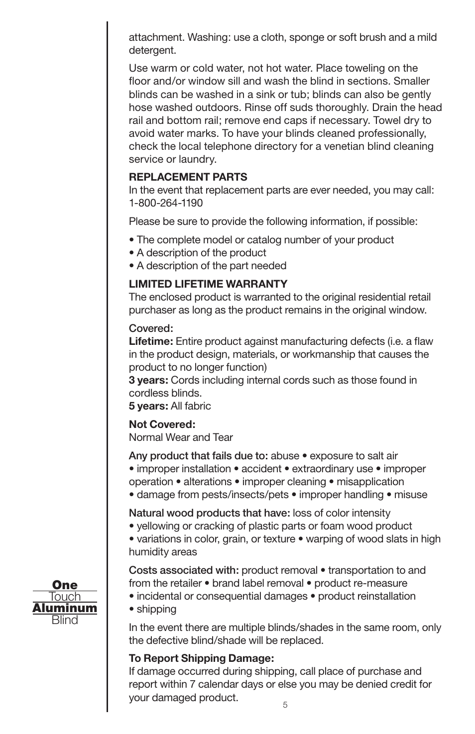 Blinds Chalet Elite Cordless 1 Mini Blinds User Manual | Page 5 / 6