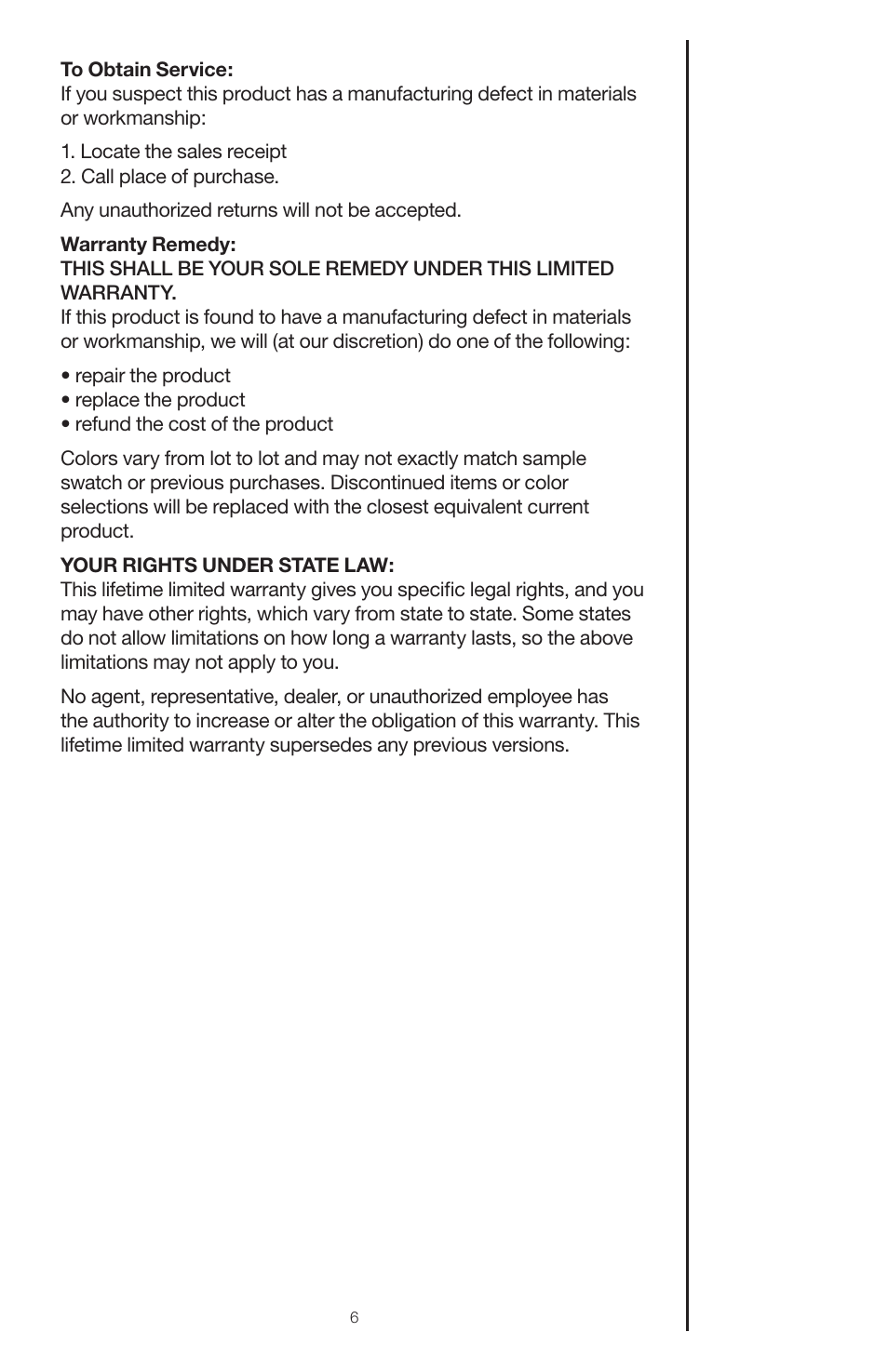Blinds Chalet Elite Cordless 1 Mini Blinds User Manual | Page 6 / 6