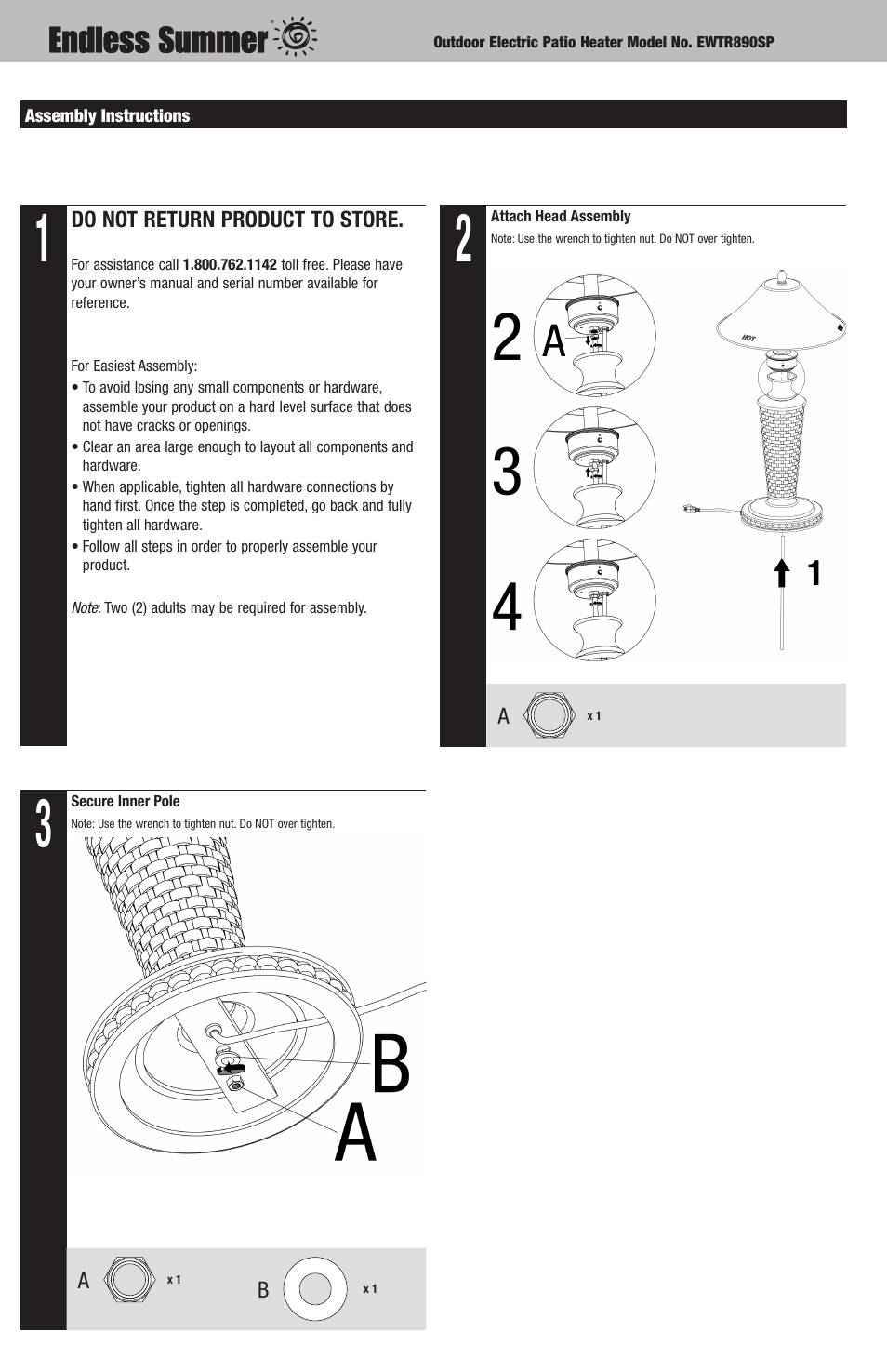 Blue Rhino EWTR890SP User Manual | Page 4 / 8