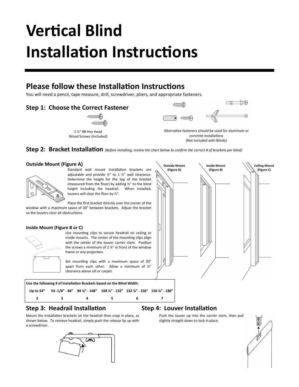 Blinds Chalet Deluxe 3 1/2 Fabric Verticals User Manual | 2 pages