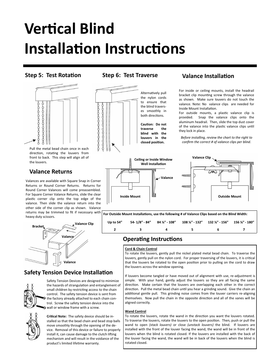 Vertical blind installation instructions | Blinds Chalet Deluxe 3 1/2 Fabric Verticals User Manual | Page 2 / 2