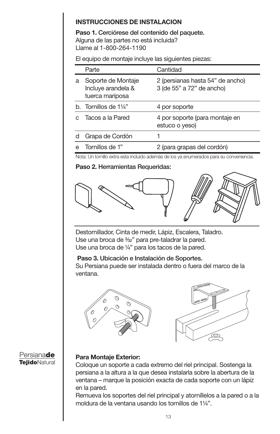 Blinds Chalet Honolua Woven Wood Shades User Manual | Page 13 / 16