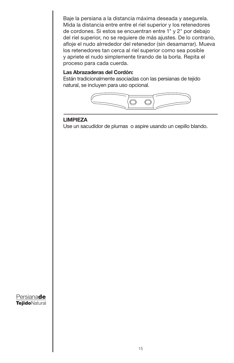 Persiana de | Blinds Chalet Honolua Woven Wood Shades User Manual | Page 15 / 16
