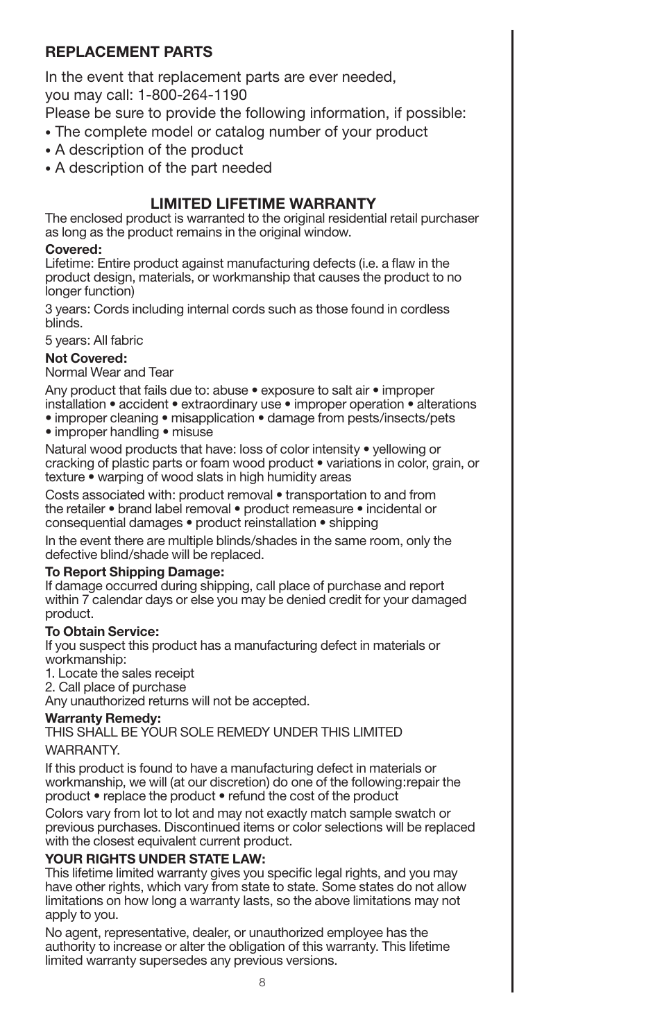 Blinds Chalet Honolua Woven Wood Shades User Manual | Page 8 / 16