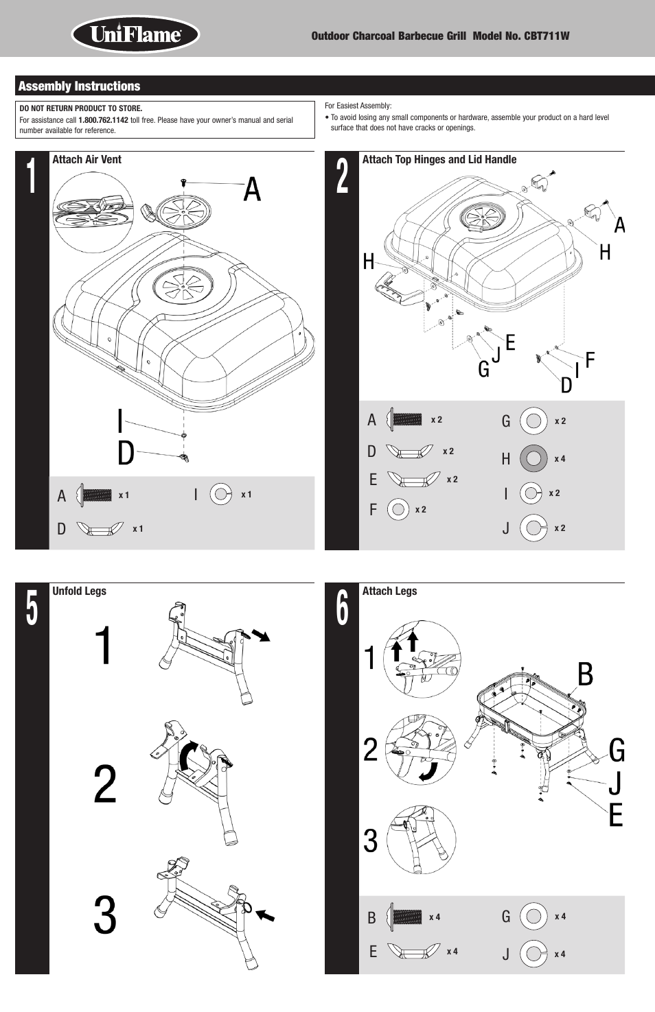 Blue Rhino CBT711W User Manual | Page 4 / 16