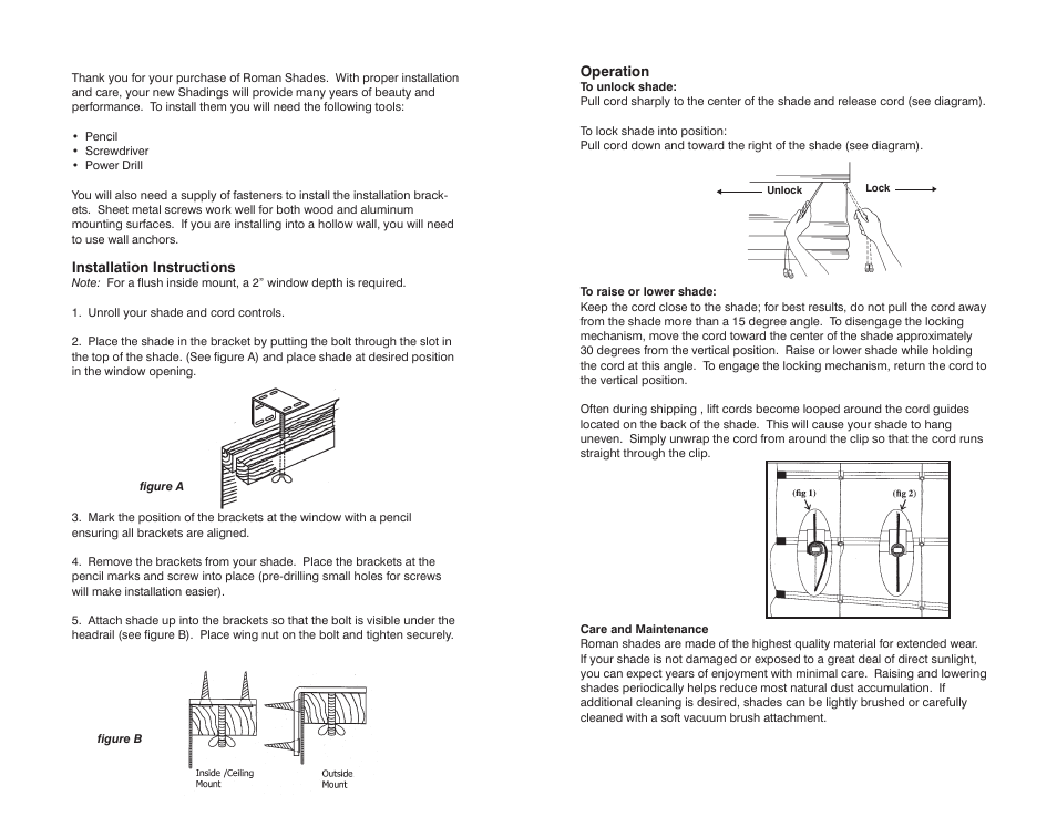 Caslaninstall | Blinds Chalet Lumina Blackout Roman Shades User Manual | Page 2 / 2