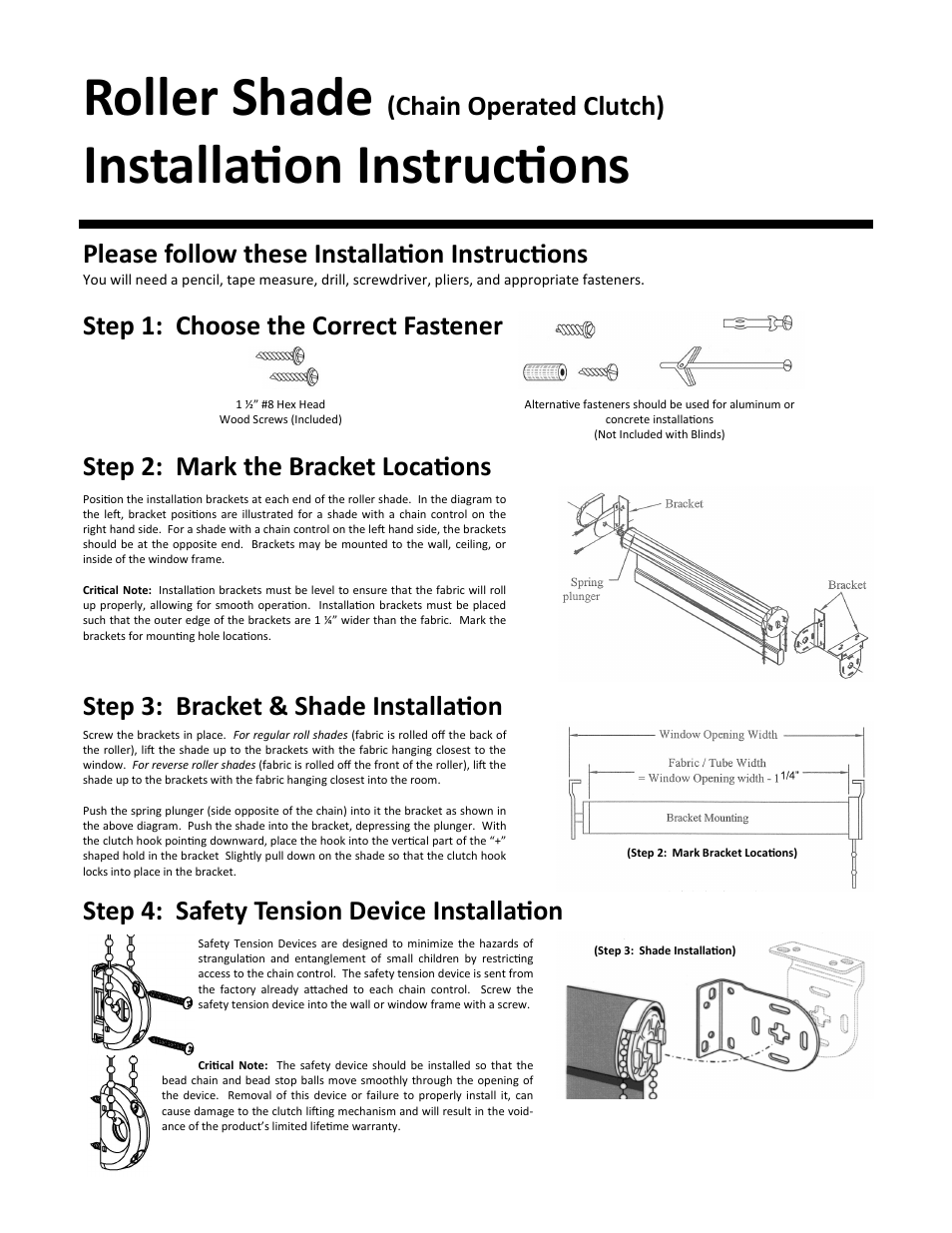 Blinds Chalet Eclipse 5% Screen Roller Shades User Manual | 2 pages