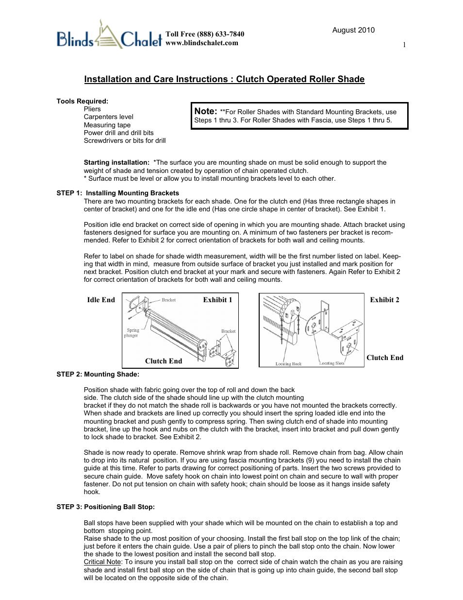 Blinds Chalet Sheer Weave Roller Shades - 14% User Manual | 3 pages