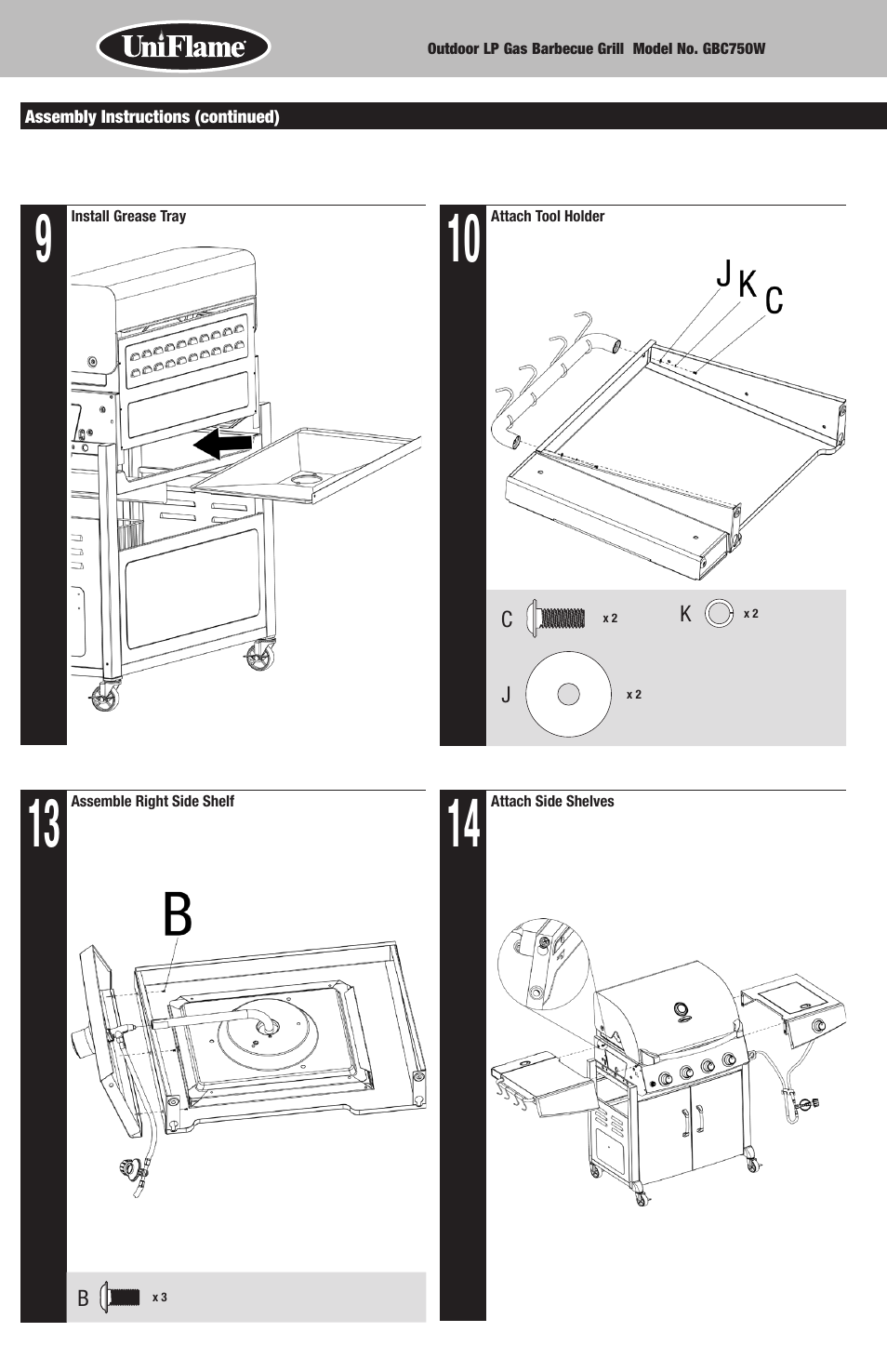Blue Rhino GBC750W User Manual | Page 6 / 28
