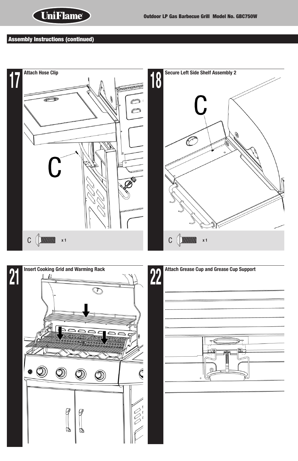 Blue Rhino GBC750W User Manual | Page 8 / 28