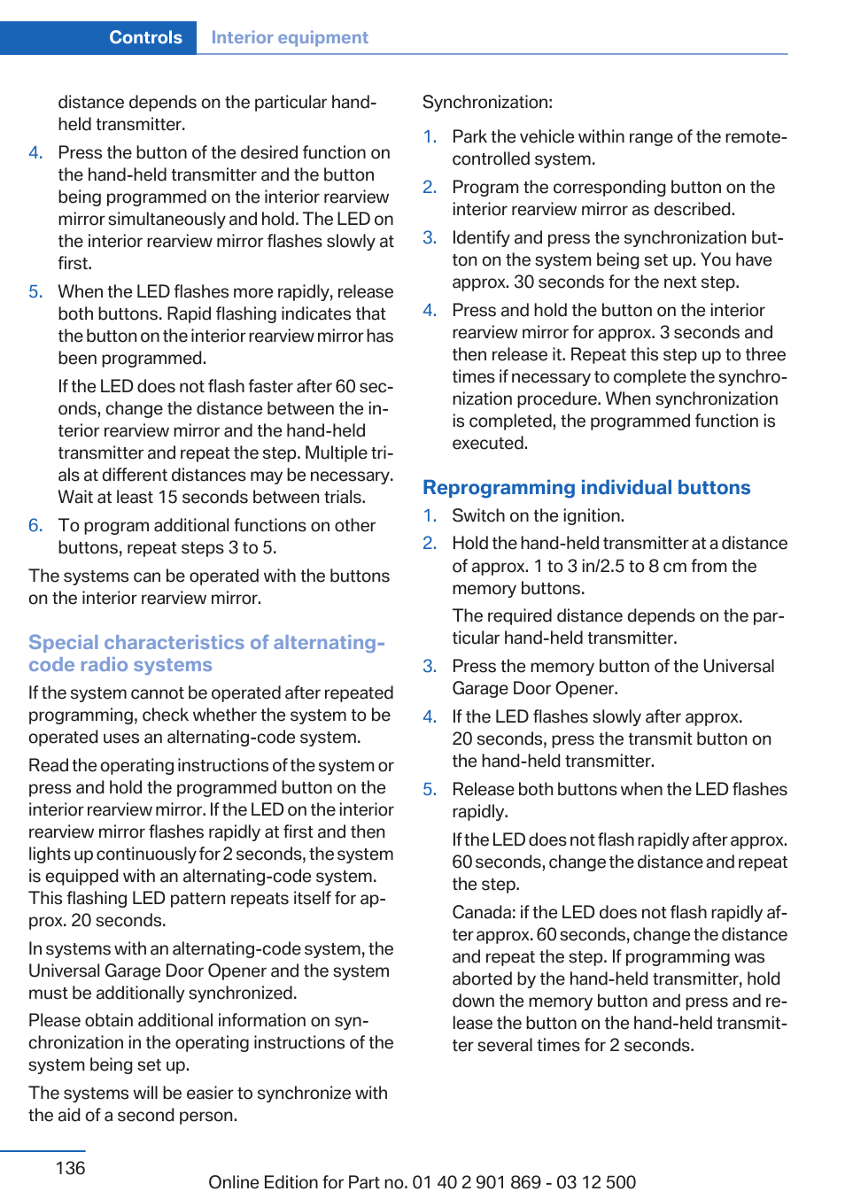 BMW 2013 X5 User Manual | Page 136 / 339