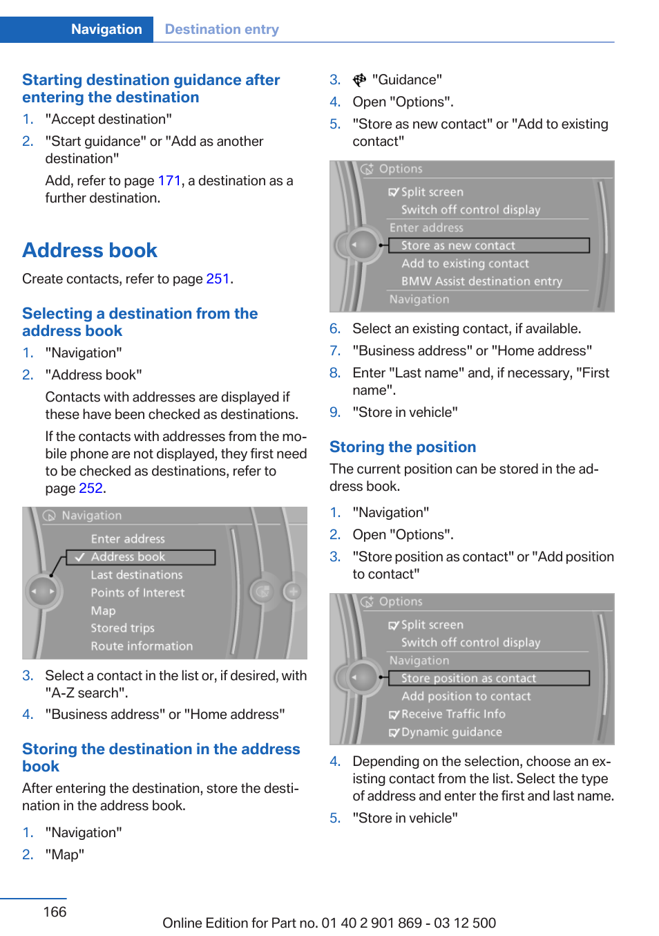 Address book | BMW 2013 X5 User Manual | Page 166 / 339