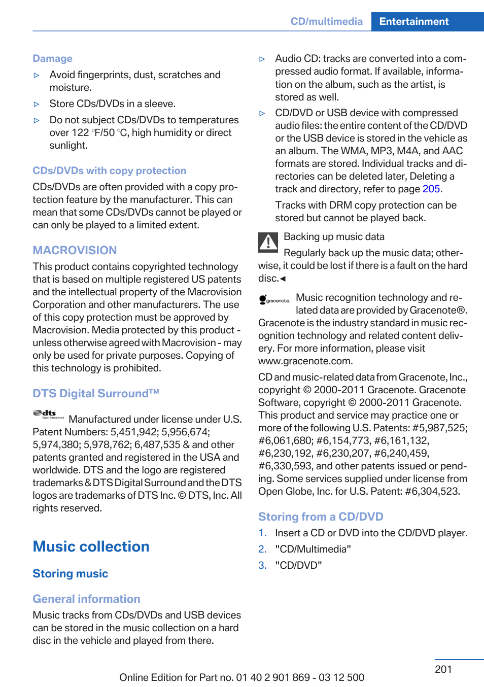 Music collection | BMW 2013 X5 User Manual | Page 201 / 339