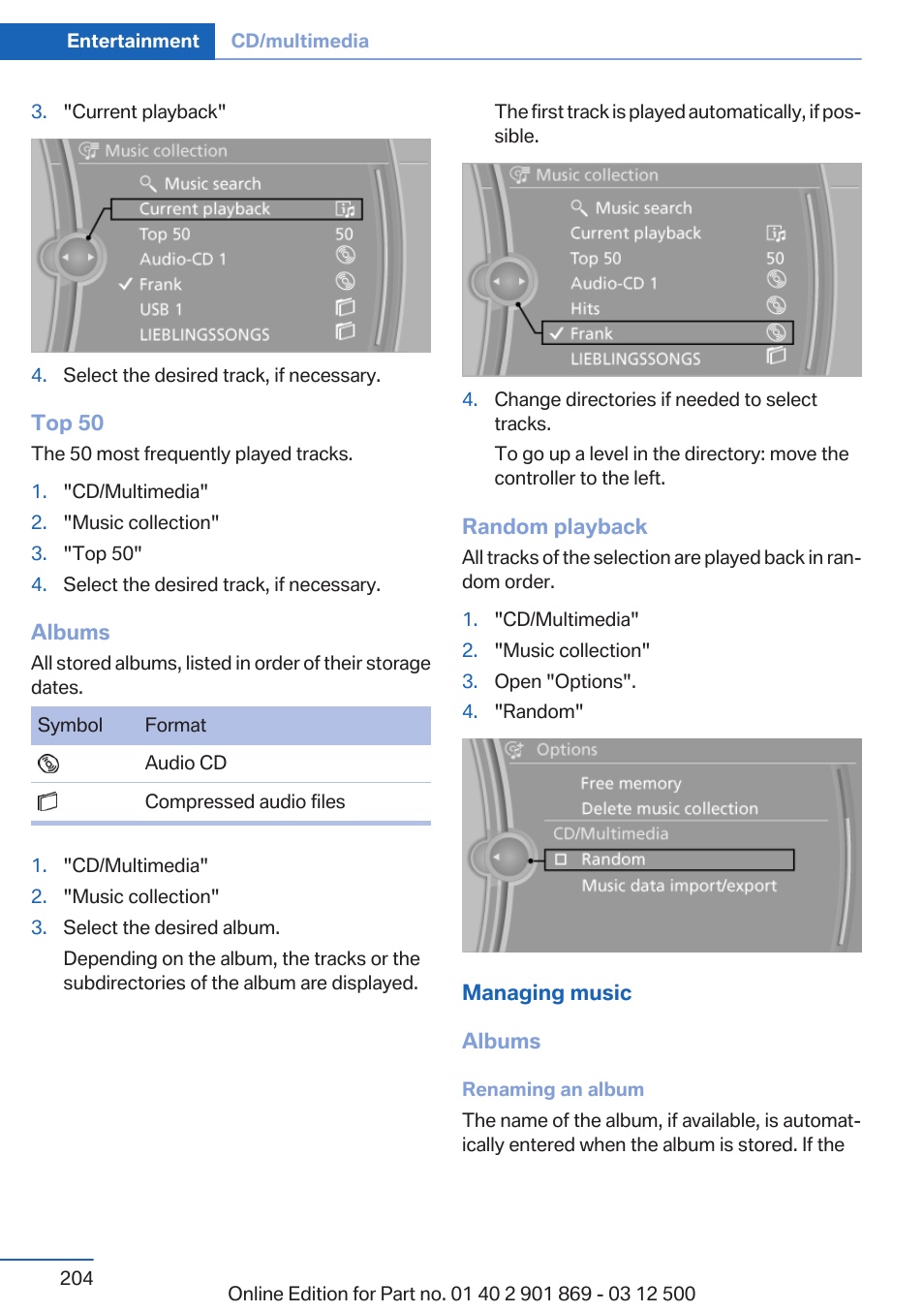 BMW 2013 X5 User Manual | Page 204 / 339