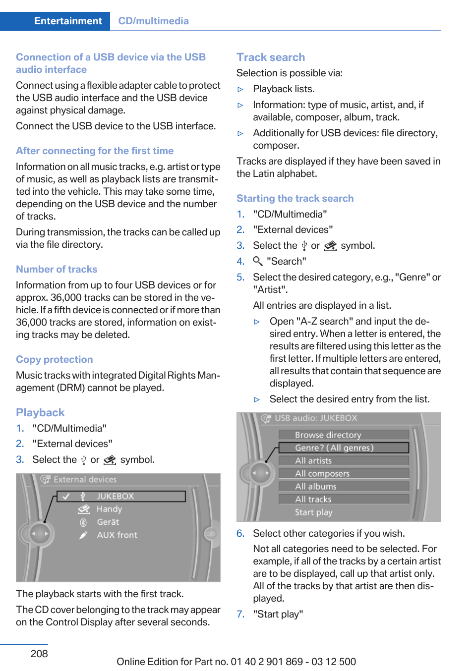 BMW 2013 X5 User Manual | Page 208 / 339