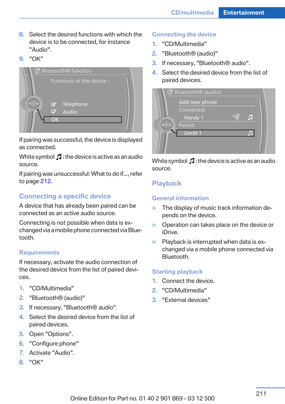 BMW 2013 X5 User Manual | Page 211 / 339