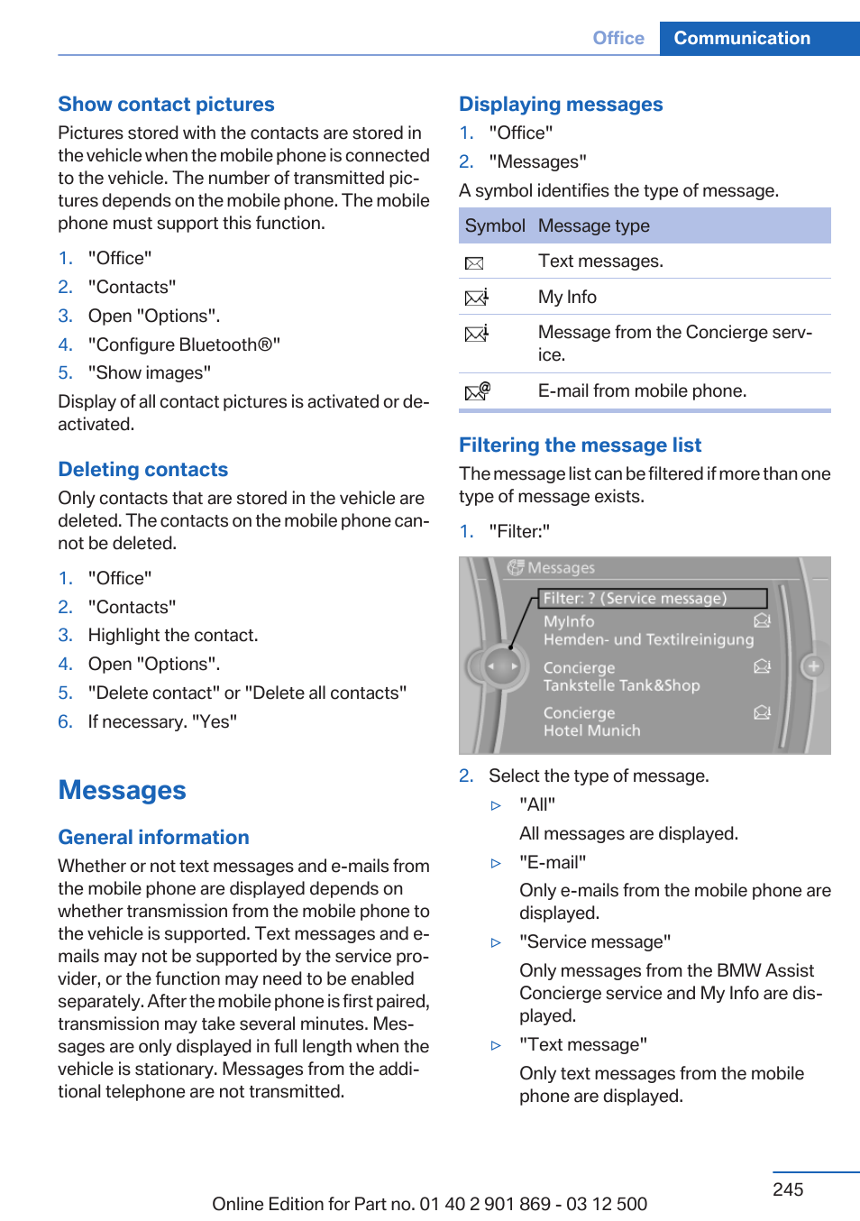 Messages | BMW 2013 X5 User Manual | Page 245 / 339