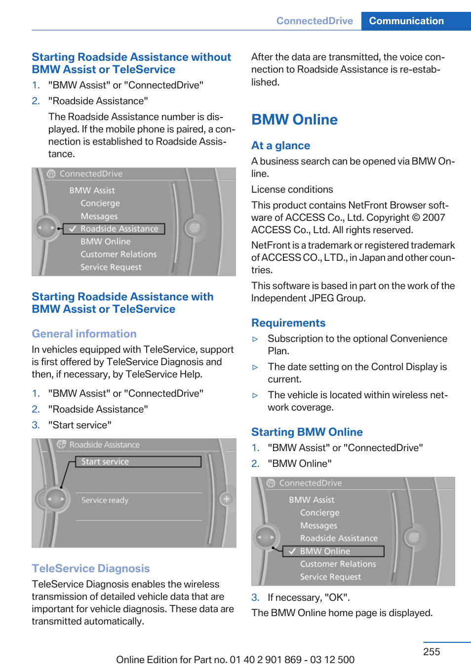 Bmw online | BMW 2013 X5 User Manual | Page 255 / 339