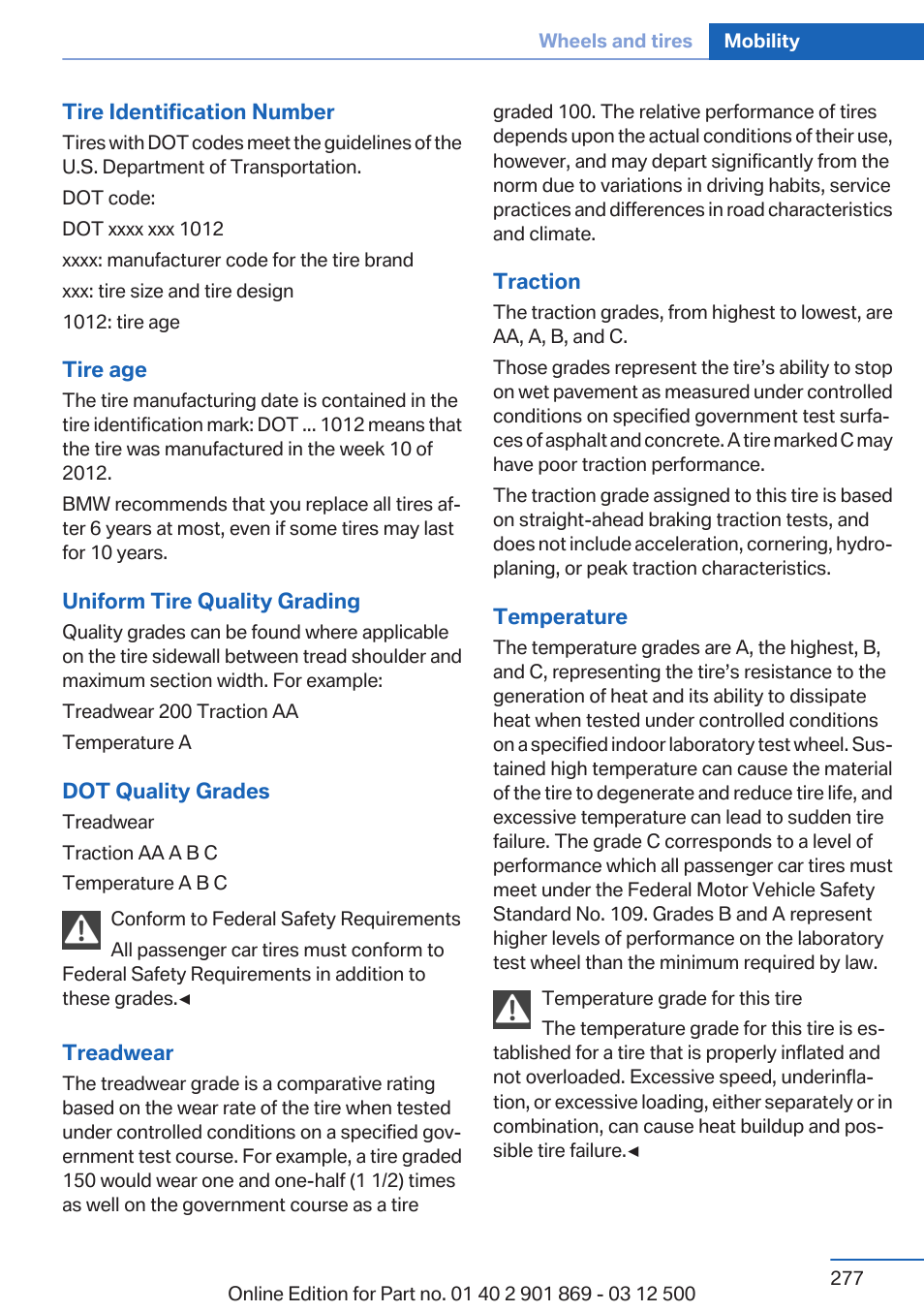 BMW 2013 X5 User Manual | Page 277 / 339