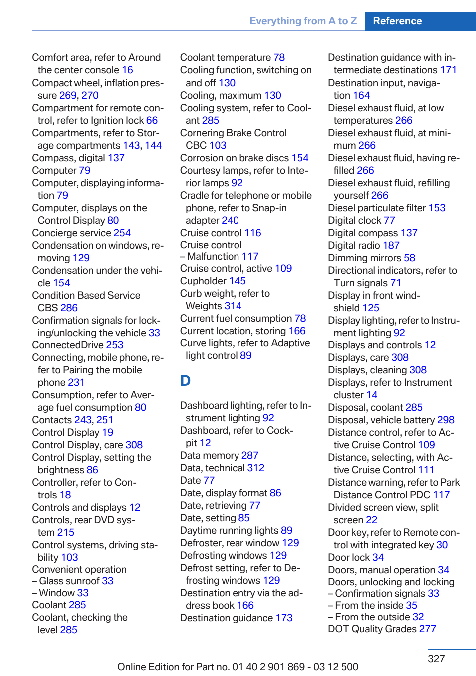 BMW 2013 X5 User Manual | Page 327 / 339