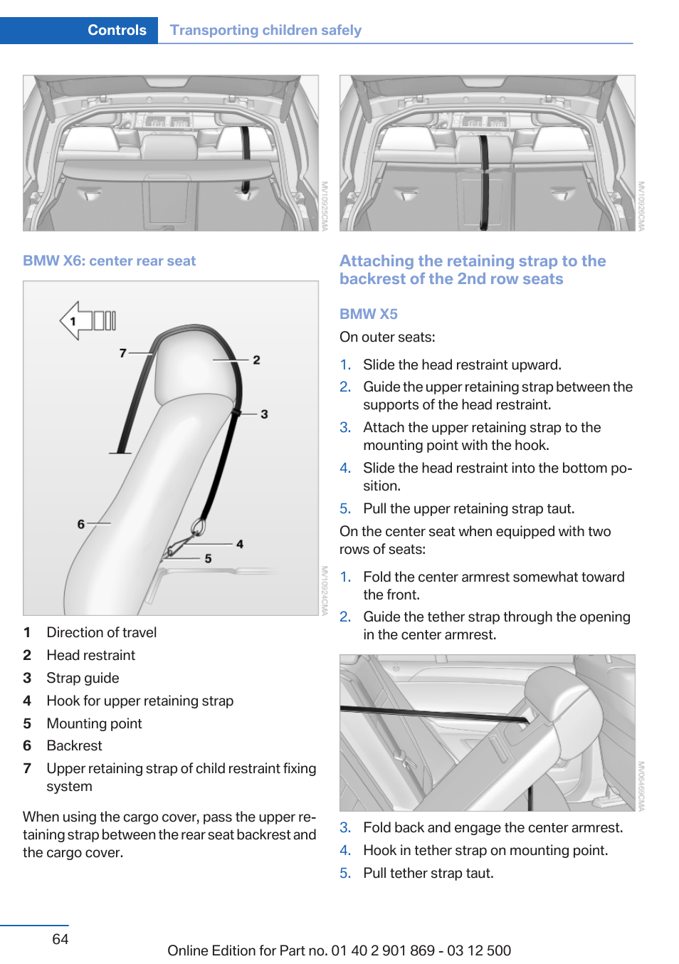 BMW 2013 X5 User Manual | Page 64 / 339