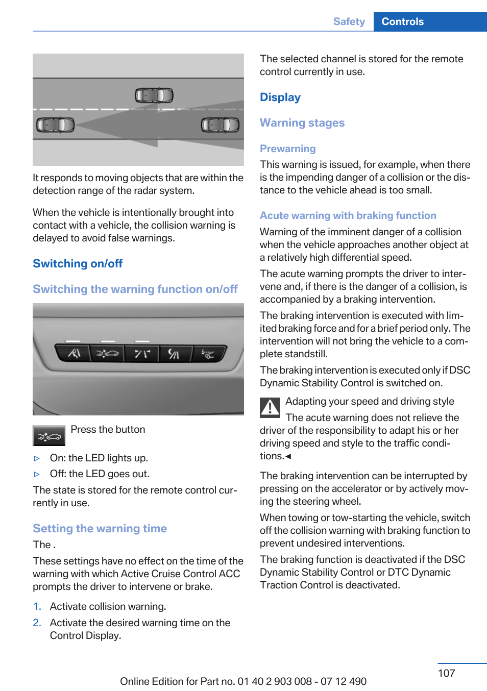 BMW 2013 5 Series User Manual | Page 107 / 252