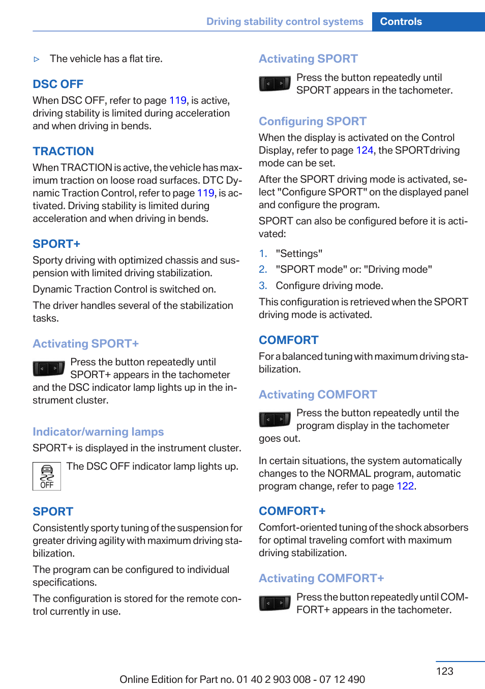 BMW 2013 5 Series User Manual | Page 123 / 252