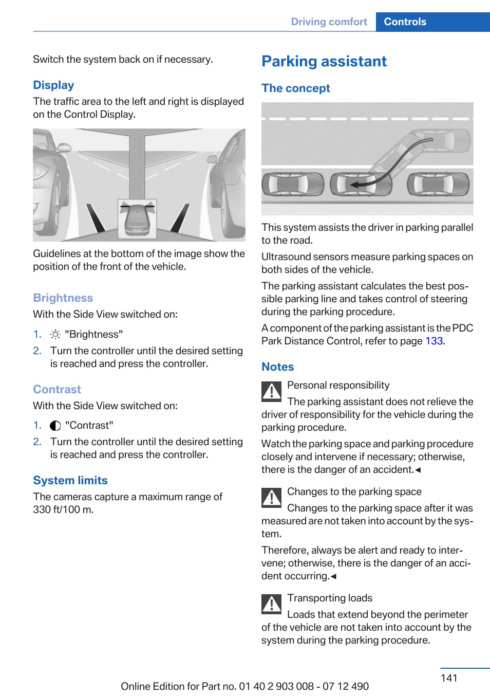 Parking assistant | BMW 2013 5 Series User Manual | Page 141 / 252