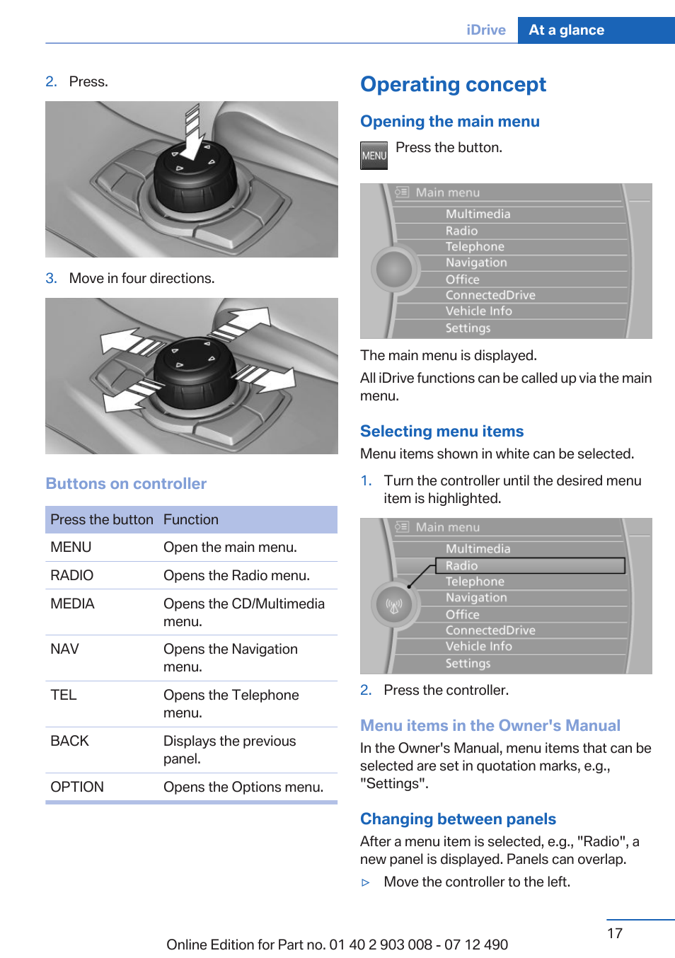 Operating concept | BMW 2013 5 Series User Manual | Page 17 / 252