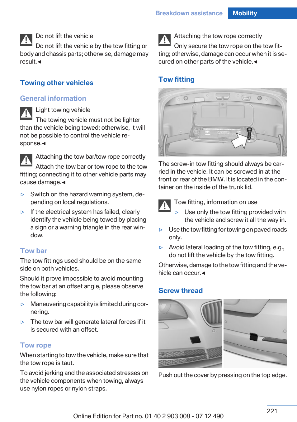 BMW 2013 5 Series User Manual | Page 221 / 252