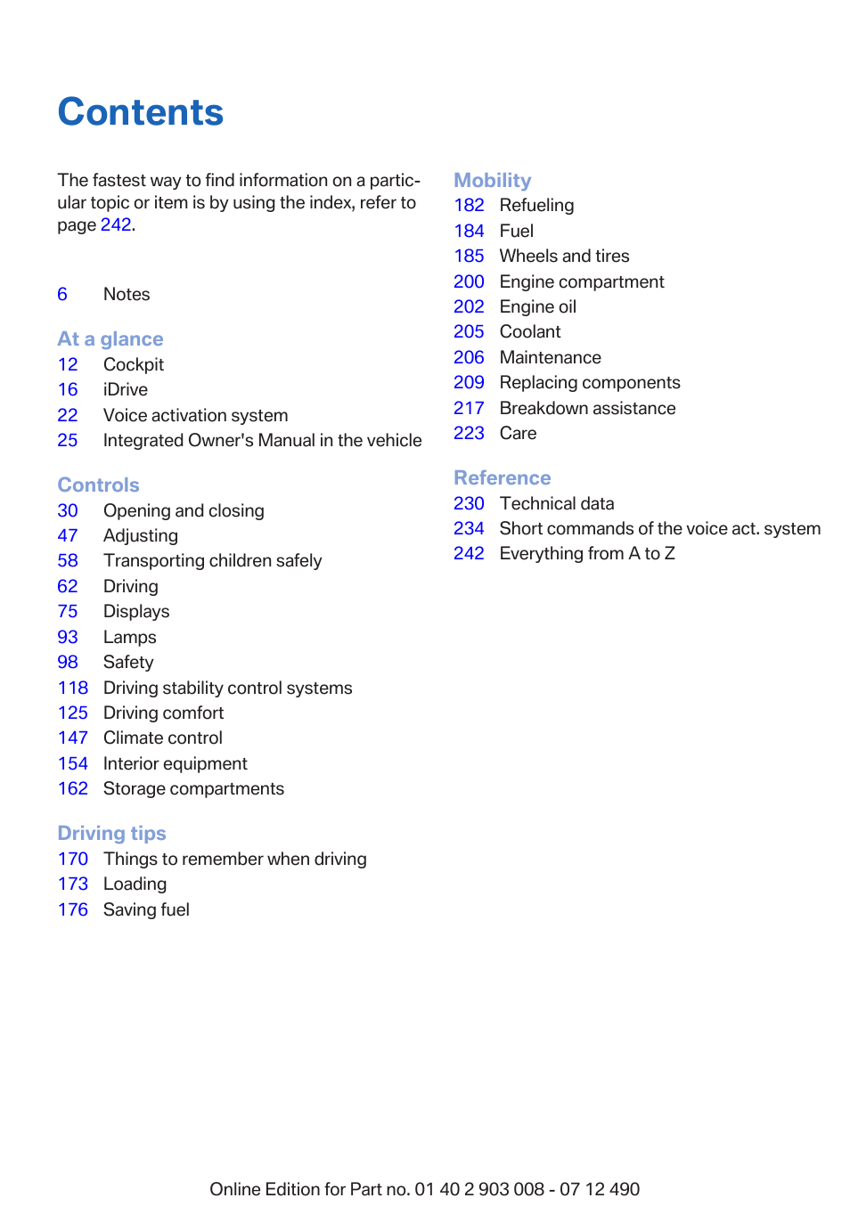 BMW 2013 5 Series User Manual | Page 5 / 252