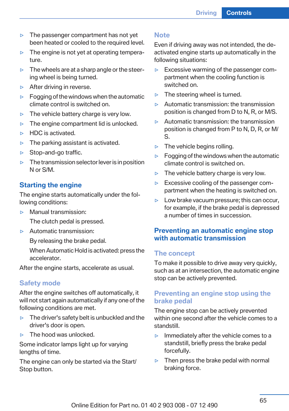 BMW 2013 5 Series User Manual | Page 65 / 252