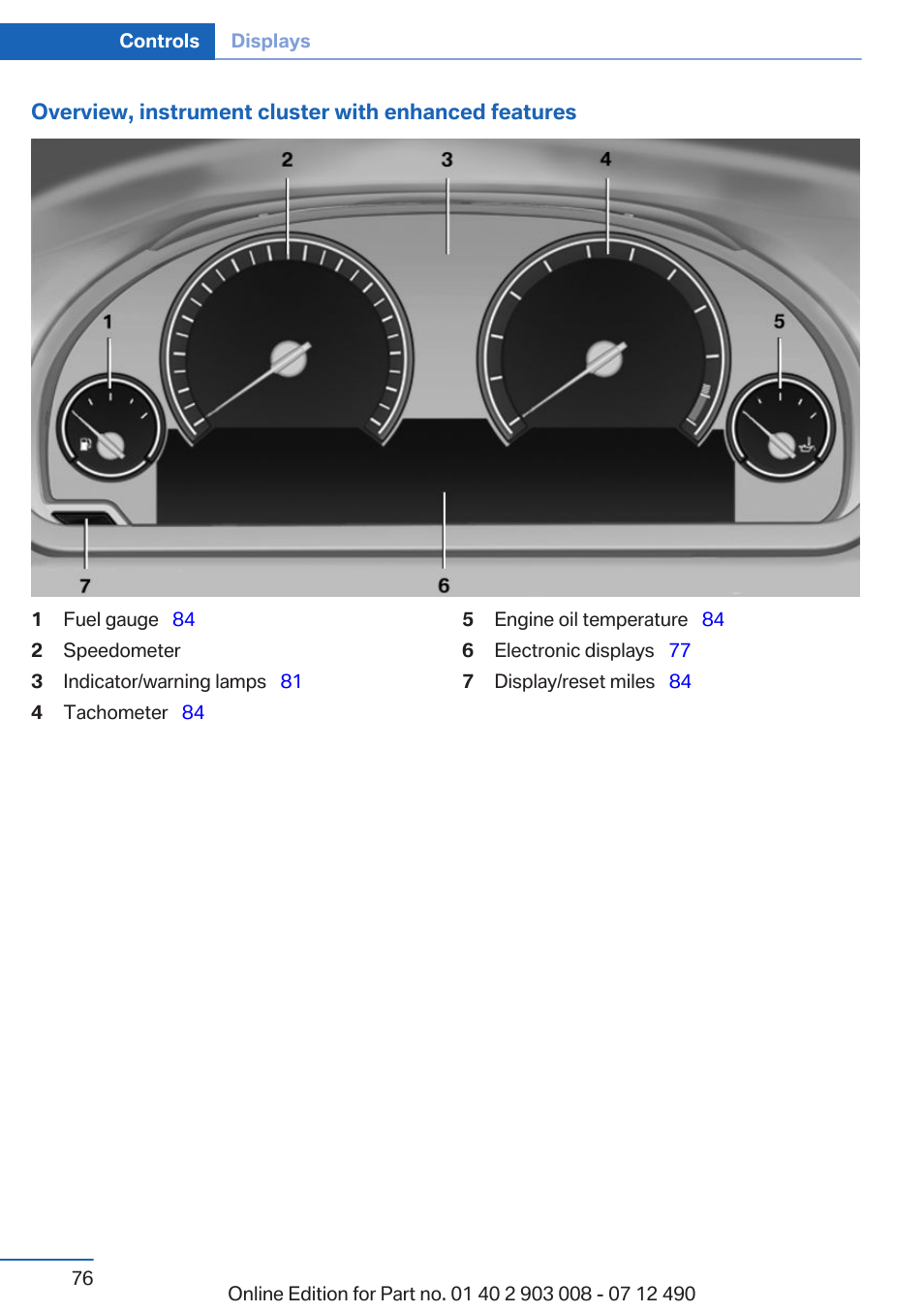 BMW 2013 5 Series User Manual | Page 76 / 252